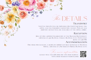 E083 Detail Card Horizontal 6x4: E083 Wedding Suite