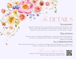 E083 Detail Card Horizontal 5.5x4.25: E083 Wedding Suite