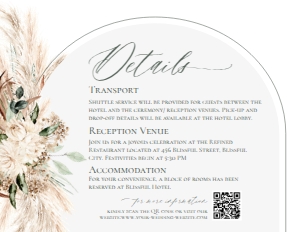E058 Detail Card Horizontal 5.5x4.25: E058 Wedding Suite