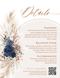 E059 Detail Card Vertical 5.5x4.25: E059 Wedding Suite
