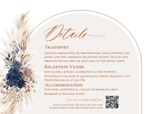 E059 Detail Card Horizontal 5.5x4.25: E059 Wedding Suite