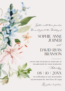 E087 Wedding Invite Front: E087 Wedding Suite