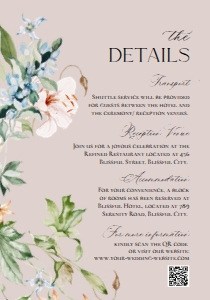 E087 Detail Card Vertical 5x3.5: E087 Wedding Suite