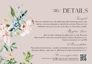 E087 Detail Card Horizontal 5x3.5: E087 Wedding Suite