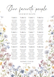 D026 Seating Chart Vertical A1 B: D026 Seating Chart Sign B