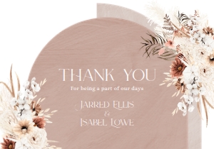 E089 Thank You Card 5x3.5: E089 Wedding Suite
