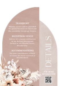 E089 Details Card Vertical 3.5x5: E089 Wedding Suite