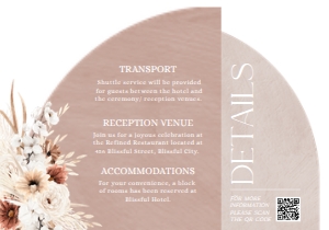 E089 Details Card Horizontal 5x3.5: E089 Wedding Suite