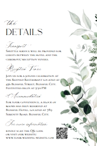 E092 Detail Card Vertical 4x6: D001 Wedding Bundle