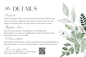 E092 Detail Card Horizontal 6x4: D001 Wedding Bundle