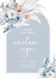 ACB034 Custom Sign 5x7: ACB034 Custom Sign