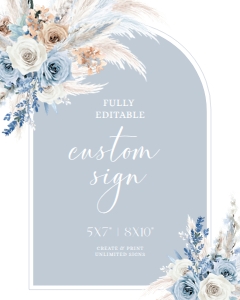 ACB034 Custom Sign 8x10: ACB034 Custom Sign