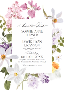 E095 Save The Date Card: E095 Wedding Suite