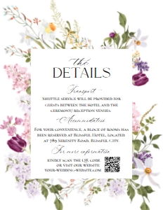 E095 Detail Card Vertical 5.5x4.25: E095 Wedding Suite