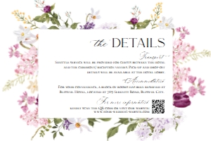 E095 Detail Card Horizontal 6x4: E095 Wedding Suite
