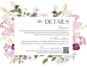 E095 Detail Card Horizontal 5.5x4.25: E095 Wedding Suite