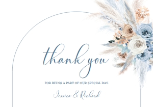 ACB028 Thank You Card 5x3.5: ACB028 Wedding Suite