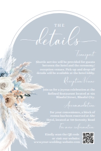 ACB028 Detail Card Vertical 4x6: ACB028 Wedding Suite