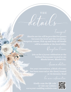 ACB028 Detail Card Vertical 5.5x4.25: ACB028 Wedding Suite