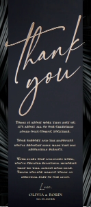 E096 Napkin Thank You Note A 4x9: E096 Napkin Thank You Note