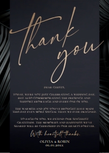 E096 Napkin Thank You Note A 5x7: E096 Napkin Thank You Note