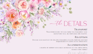 E097 Detail Card Horizontal 6x4: E097 Wedding Suite