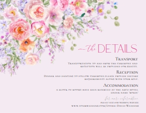 E097 Detail Card Horizontal 4.25x5.5: E097 Wedding Suite
