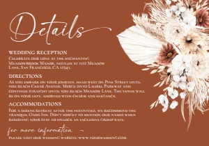 E103 Detail Card Horizontal 5x3.5: E103 Wedding Suite