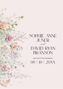 E104 Wedding Invite Back A: E104 Wedding Suite