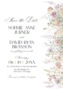 E104 Save The Date 5x7: E104 Wedding Suite