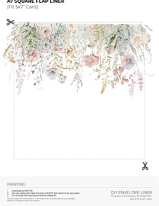 E104 Envelope Liner A7 Square Flap: E104 Wedding Suite