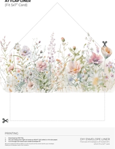E104 Envelope Liner A7 Regular Flap: E104 Wedding Suite