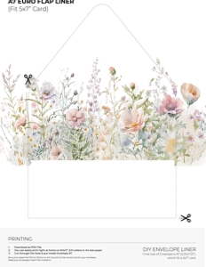 E104 Envelope Liner A7 Euro Flap: E104 Wedding Suite