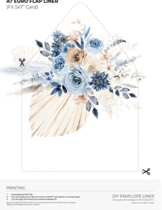 D030 Envelope Liner A7 Euro Flap: D030 Wedding Bundle
