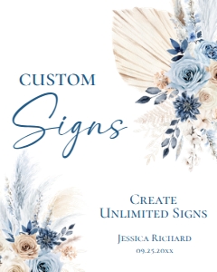 D030 Custom Sign 8x10: D030 Wedding Bundle