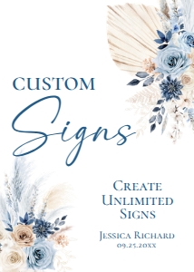 D030 Custom Sign 5x7: D030 Wedding Bundle
