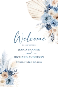 D030 Welcome Sign Vertical 36x24: D030 Wedding Bundle