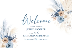 D030 Welcome Sign Horizontal 36x24: D030 Wedding Bundle