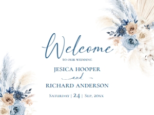 D030 Welcome Sign Horizontal 24x18: D030 Wedding Bundle