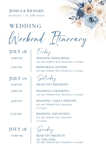 D030 Wedding Itinerary: D030 Wedding Bundle