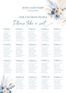 D030 Seating Chart Vertical A1: D030 Wedding Bundle