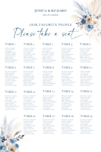 D030 Seating Chart Vertical 24x36: D030 Wedding Bundle