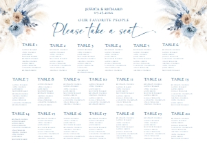 D030 Seating Chart Horizontal A2: D030 Wedding Bundle