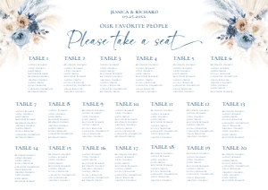 D030 Seating Chart Horizontal A1: D030 Wedding Bundle