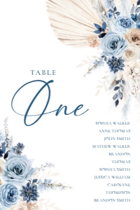 D030 Seating Chart Card 4x6: D030 Wedding Bundle
