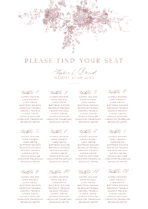 D031 Seating Chart Vertical A2: D031 Seating Chart Sign