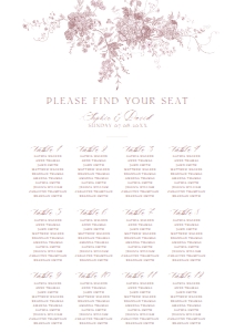 D031 Seating Chart Vertical A1: D031 Seating Chart Sign