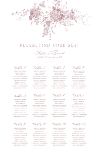 D031 Seating Chart Vertical 24x36: D031 Seating Chart Sign