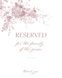 D031 Reserved Sign 8x10: D031 Wedding Bundle