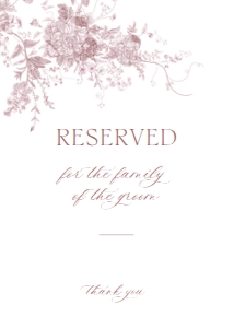 D031 Reserved Sign 5x7: D031 Wedding Bundle